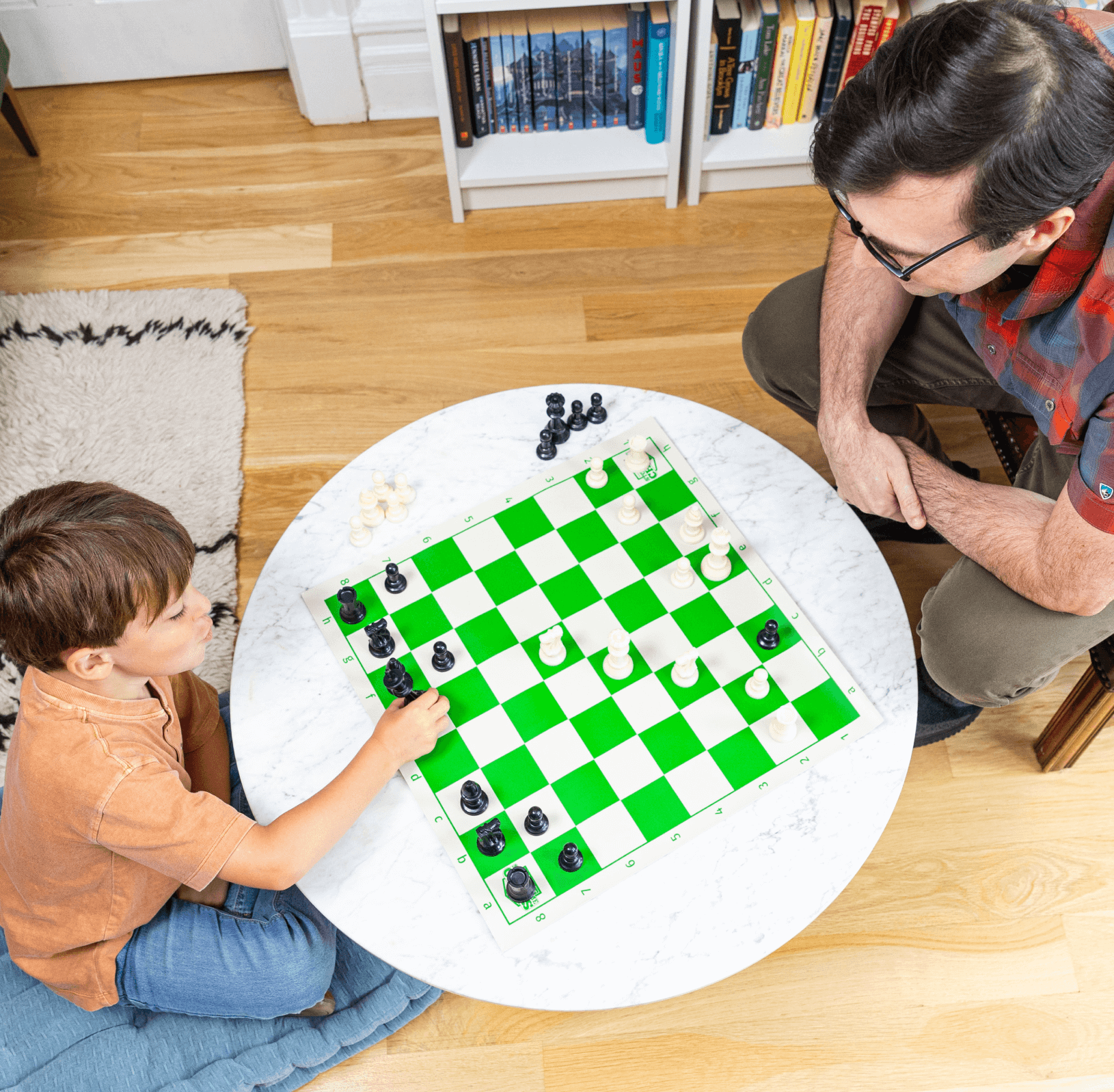 Child learning chess